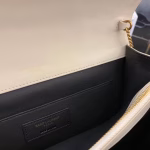 Saint Laurent Victoire Chain Bag In Ivory Crinkled Leather - Image 7