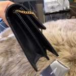 Saint Laurent Victoire Chain Bag In Black Crinkled Leather - Image 8