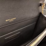 Saint Laurent Victoire Chain Bag In Black Crinkled Leather - Image 4