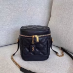 Saint Laurent 80's Vanity Bag In Black Quilted Grained Leather - Image 8