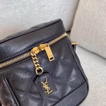 Saint Laurent 80's Vanity Bag In Black Quilted Grained Leather - Image 10