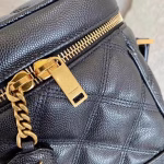 Saint Laurent 80's Vanity Bag In Black Quilted Grained Leather - Image 3