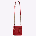 Saint Laurent 80's Vanity Bag In Red Quilted Grained Leather