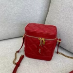 Saint Laurent 80's Vanity Bag In Red Quilted Grained Leather - Image 3