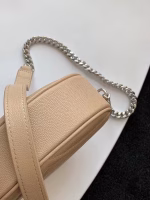 Saint Laurent Vinyle Round Camera Bag In Beige Grained Leather - Image 8