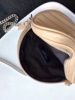 Saint Laurent Vinyle Round Camera Bag In Beige Grained Leather - Image 9