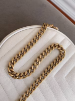 Saint Laurent Vinyle Round Camera Bag In White Grained Leather - Image 9