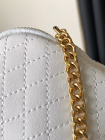 Saint Laurent Gaby Zipped Pouch in White Quilted Lambskin - Image 3