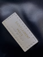 Saint Laurent Gaby Zipped Pouch in White Quilted Lambskin - Image 4