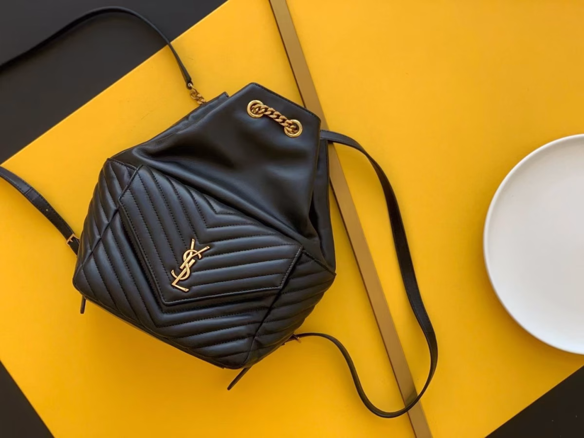 Saint Laurent Joe Backpack In Black Lambskin - Image 10