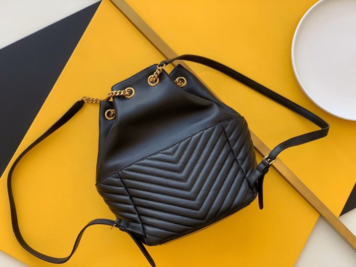 Saint Laurent Joe Backpack In Black Lambskin - Image 6