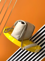 Saint Laurent Calypso Shoulder Bag In White Lambskin - Image 7