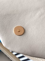 Saint Laurent Calypso Shoulder Bag In White Lambskin - Image 5