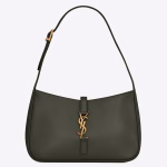 Saint Laurent Le 5 ? 7 Hobo Bag in Green Smooth Leather