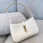 Saint Laurent Le 5 ? 7 Hobo Bag In White Leather - Image 10