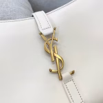 Saint Laurent Le 5 ? 7 Hobo Bag In White Leather - Image 4