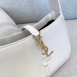 Saint Laurent Le 5 ? 7 Hobo Bag In White Leather - Image 7
