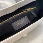 Saint Laurent Le 5 ? 7 Hobo Bag In White Leather - Image 9