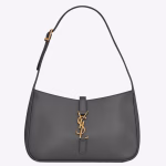 Saint Laurent Le 5 ? 7 Hobo Bag in Storm Smooth Leather