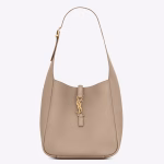 Saint Laurent Le 5 ? 7 Soft Small Shoulder Bag in Beige Leather