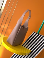 Saint Laurent Le 5 ? 7 Soft Small Shoulder Bag in Beige Leather - Image 2