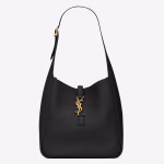 Saint Laurent Le 5 ? 7 Soft Small Shoulder Bag in Black Leather