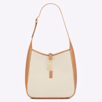 Saint Laurent Le 5 ? 7 Small Shoulder Bag in Canvas and Leather