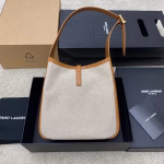 Saint Laurent Le 5 ? 7 Small Shoulder Bag in Canvas and Leather - Image 5