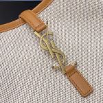 Saint Laurent Le 5 ? 7 Small Shoulder Bag in Canvas and Leather - Image 4