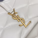 Saint Laurent Le 57 Hobo Bag in White Quilted Lambskin - Image 5