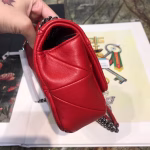 Saint Laurent Small Jamie Bag In Red Patchwork Lambskin - Image 6