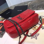 Saint Laurent Small Jamie Bag In Red Patchwork Lambskin - Image 4