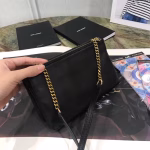 Saint Laurent Jamie Chain Wallet In Black Patchwork Lambskin - Image 5
