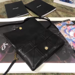 Saint Laurent Jamie Chain Wallet In Black Patchwork Lambskin - Image 8