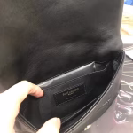 Saint Laurent Jamie Chain Wallet In Black Patchwork Lambskin - Image 4