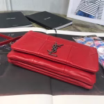 Saint Laurent Jamie Chain Wallet In Red Patchwork Lambskin - Image 7