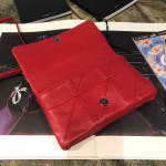 Saint Laurent Jamie Chain Wallet In Red Patchwork Lambskin - Image 2