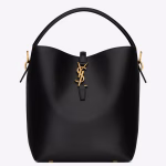 Saint Laurent Le 37 Large Bucket Bag in Black Leather