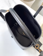 Saint Laurent Le 37 Large Bucket Bag in Black Leather - Image 9