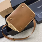 Saint Laurent Le 37 Bucket Bag in Natural Woven Raffia - Image 10