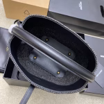 Saint Laurent Le 37 Bucket Bag in Black Woven Raffia - Image 6