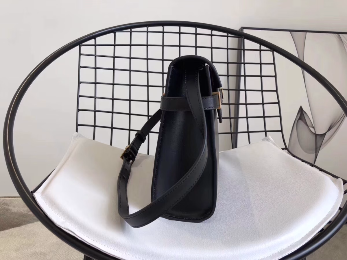 Saint Laurent Manhattan Baguette Bag In Black Calfskin - Image 7