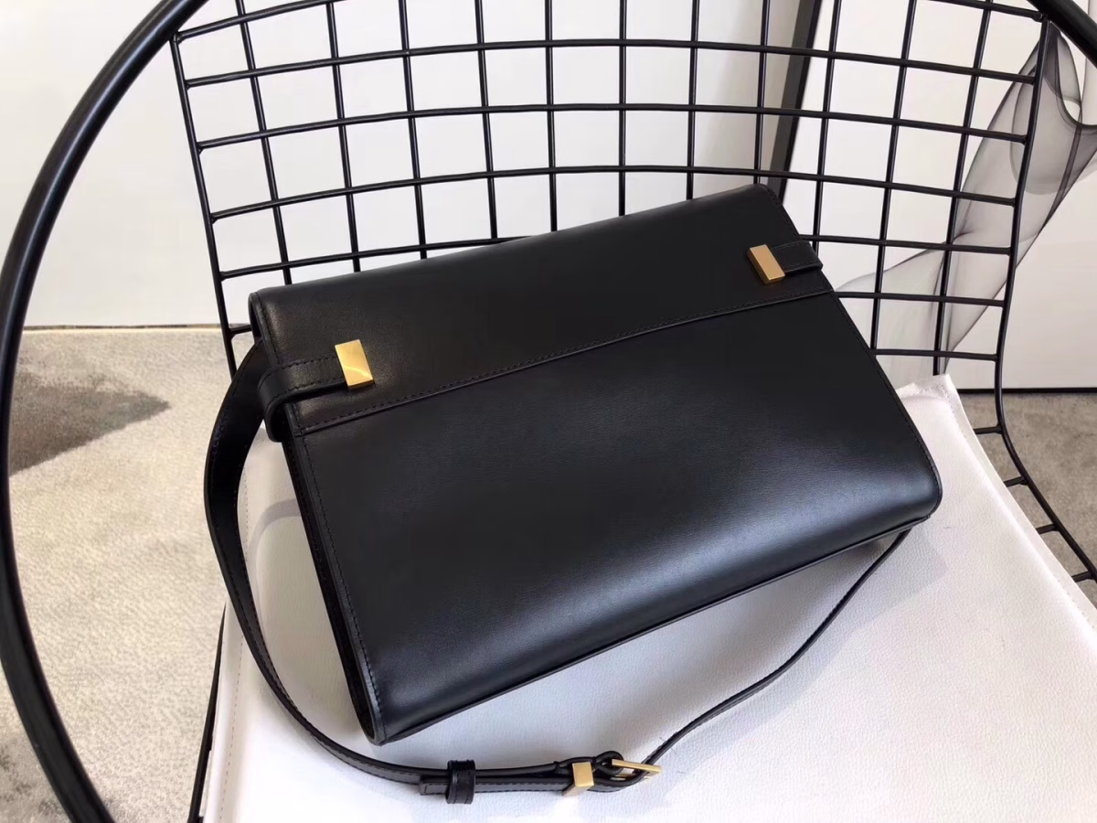 Saint Laurent Manhattan Baguette Bag In Black Calfskin - Image 8