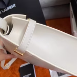 Saint Laurent Manhattan Baguette Bag In White Calfskin - Image 8