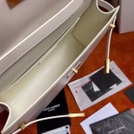 Saint Laurent Manhattan Baguette Bag In White Calfskin - Image 5