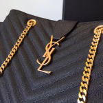 Saint Laurent Monogram Tote Bag In Black Grained Leather - Image 5