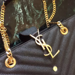 Saint Laurent Monogram Tote Bag In Black Grained Leather - Image 7