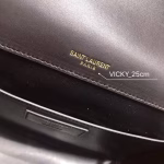 Saint Laurent Large Vicky Bag In Black Lambskin - Image 8