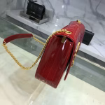 Saint Laurent Large Vicky Bag In Red Patent Leather - Image 4