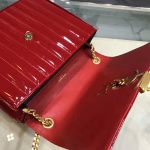 Saint Laurent Large Vicky Bag In Red Patent Leather - Image 8